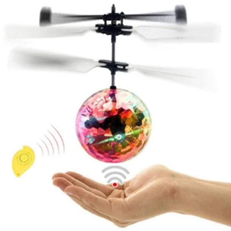 

RC Helicopter Aircraft Mini Drone Induction Flight Ball Fly Toys Ball Shinning LED Lighting Quadcopter Fly Helicopter Kids Toys