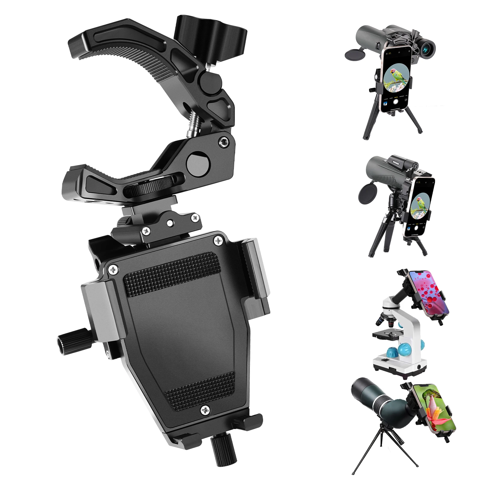 NEEWER 3 Axis Telescope Phone Adapter, All Metal Adjustable Telescope Spotting Scope Phone Mount Holder with Detachable Super C
NEEWER 3 Axis Telescope Phone Adapter, All Metal Adjustable Telescope Spotting Scope Phone Mount Holder with Detachable Super C
