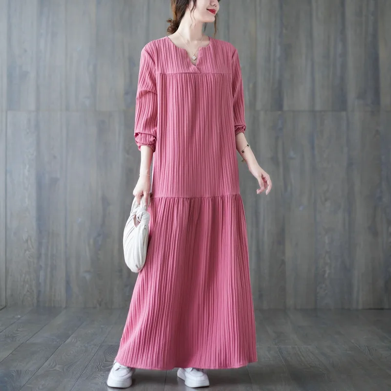 2023 New Arrival Patchwork Vertical Stripe Patchwork Chic Loose Autumn Dress Lady Work Dress Fashion Women Casual Spring Dress
2023 New Arrival Patchwork Vertical Stripe Patchwork Chic Loose Autumn Dress Lady Work Dress Fashion Women Casual Spring Dress