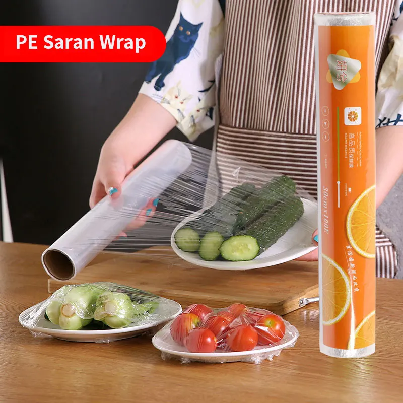 Фото 30CM*12M PE Food Saran Wrap Household Cling Film Plastic Cover For Vegetables Fruits Kitchen Accessories | Отзывы и видеообзор (1005004300236468)