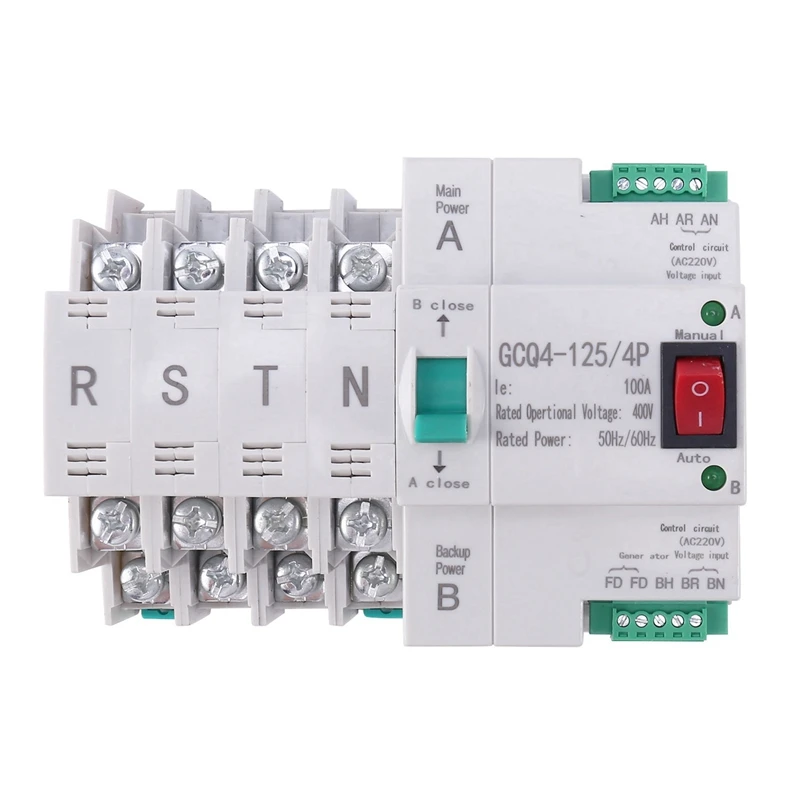 3X MCB Type Dual Power Automatic Transfer Switch 4P 100A ATS Circuit Breaker Electrical Switch
3X MCB Type Dual Power Automatic Transfer Switch 4P 100A ATS Circuit Breaker Electrical Switch