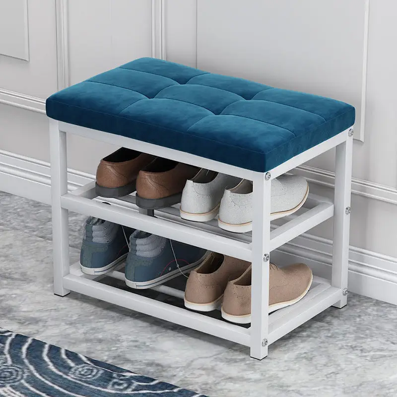 

Home door rest shoe rack simple multi-layer storage shoe cabinet can sit iron soft bag multi-functional shoe stool