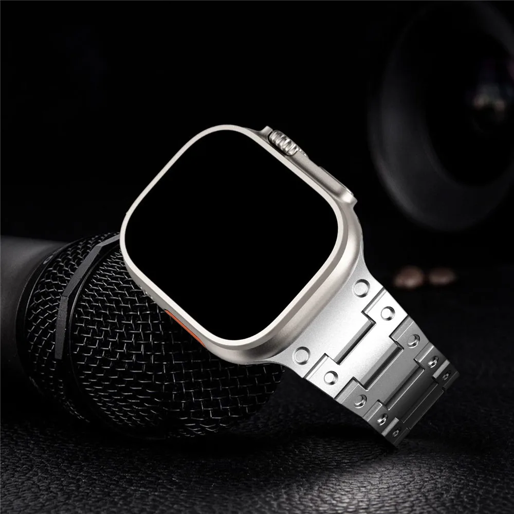 Ремешок из нержавеющей стали для Apple Watch Band 49 мм 45 мм 44 мм 41 мм 40 мм, звеньевой браслет для iWatch Ultra 8 7 6 5 4 3 SE Correa 42 38
Ремешок из нержавеющей стали для Apple Watch Band 49 мм 45 мм 44 мм 41 мм 40 мм, звеньевой браслет для iWatch Ultra 8 7 6 5 4 3 SE Correa 42 38