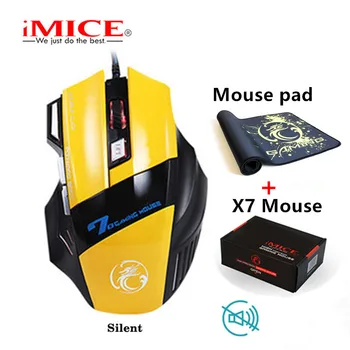 iMICE Large Mouses Pad & X7 Wired Gaming Mouse 7 Buttons 2400 DPI LED Optical USB Ergonomic Game Mouse Mice For Laptop Computer