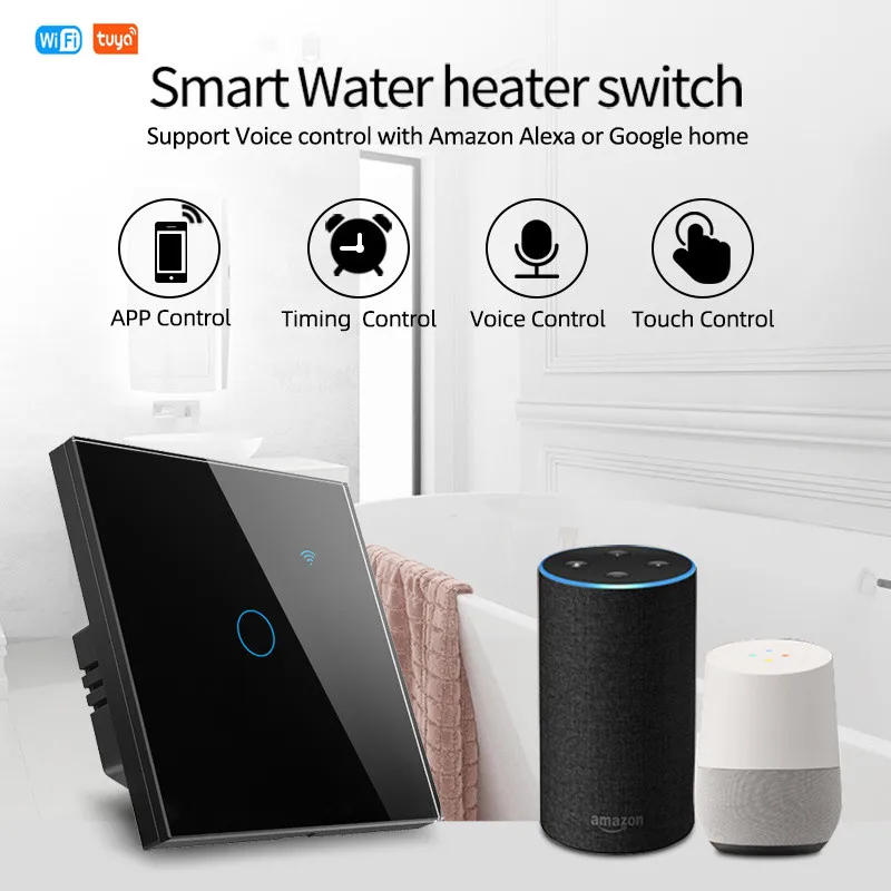 Tuya Wifi Smart Water Heater Boiler Switch Sensitive Touch Screen Control 40A Water Heater Switch APP Control Alexa Google Home 
Tuya Wifi Smart Water Heater Boiler Switch Sensitive Touch Screen Control 40A Water Heater Switch APP Control Alexa Google Home