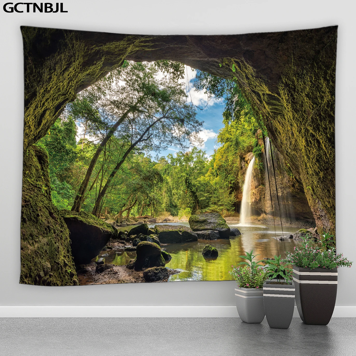 Forest Waterfall Landscape Tapestry Beautiful Natural Scenery Wall Hanging Hippie Bedroom Curtain Background Blanket Beach Mats
Forest Waterfall Landscape Tapestry Beautiful Natural Scenery Wall Hanging Hippie Bedroom Curtain Background Blanket Beach Mats