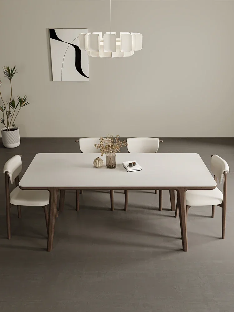Solid wood slate dining table modern simple imported ash solid wood legs rectangular matte white slate dining table and chairs
Solid wood slate dining table modern simple imported ash solid wood legs rectangular matte white slate dining table and chairs