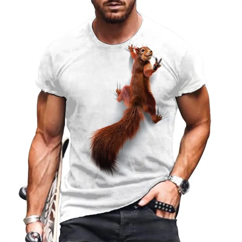 Men's T-Shirt 3D Cute Squirrel Print Short Sleeve Tops Street Casual Tops T Shirt Streetwear Oversized Tee Shirt Men Clothing
Men's T-Shirt 3D Cute Squirrel Print Short Sleeve Tops Street Casual Tops T Shirt Streetwear Oversized Tee Shirt Men Clothing