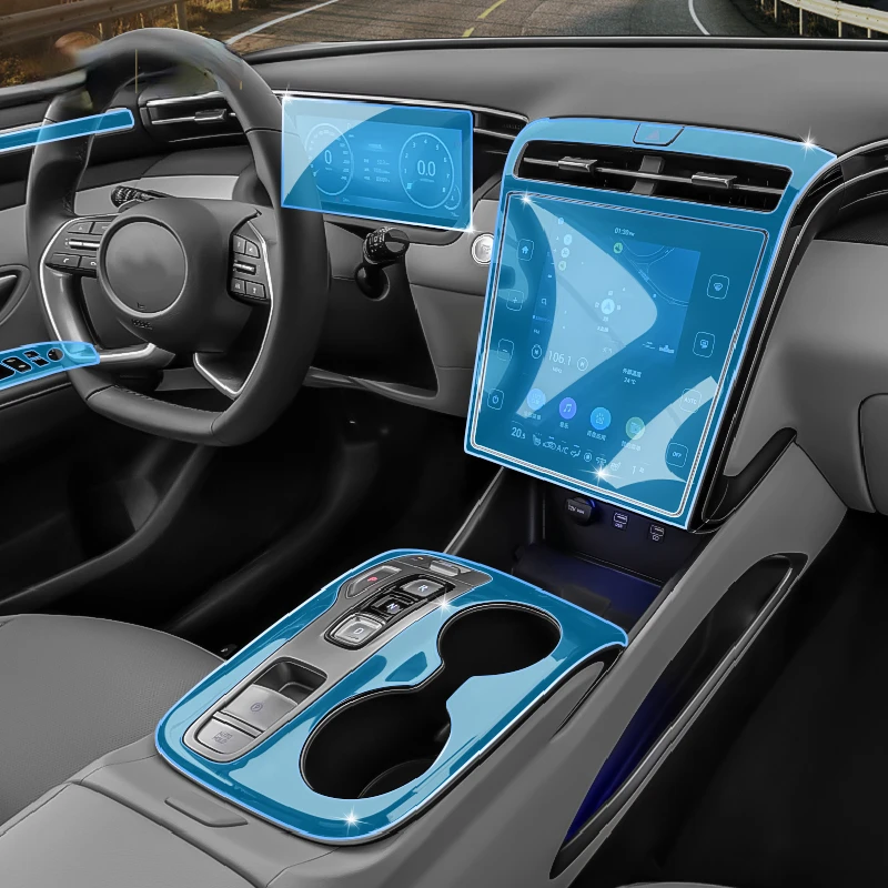 

Внутренняя центральная консоль для Hyundai Tucson NX4 2021-2022, прозрачная фотопленка с защитой от царапин, аксессуары