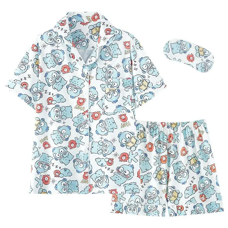 Kawaii Sanrio Hangyodon мультфильм Милая Ночная рубашка 2023 детские пижамы ледяной шелк костюм с коротким рукавом Летний комплект Домашняя одежда подарок для девочек
Kawaii Sanrio Hangyodon мультфильм Милая Ночная рубашка 2023 детские пижамы ледяной шелк костюм с коротким рукавом Летний комплект Домашняя одежда подарок для девочек
