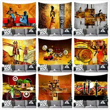 wholesale African woman life drawing Tapestry Wall Hanging Home Decoration Wall Art