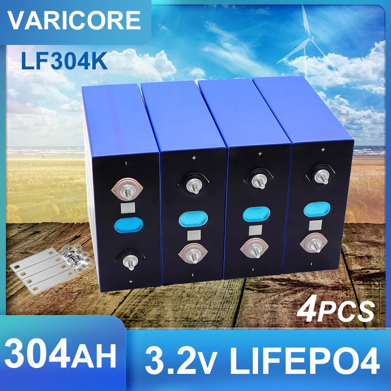 4pcs 3.2V 304Ah LiFePO4 battery for 4s 12V 24v boat Electric car RV Campers Golf Cart Off-Road Solar Wind Class A TAX FREE
4pcs 3.2V 304Ah LiFePO4 battery for 4s 12V 24v boat Electric car RV Campers Golf Cart Off-Road Solar Wind Class A TAX FREE