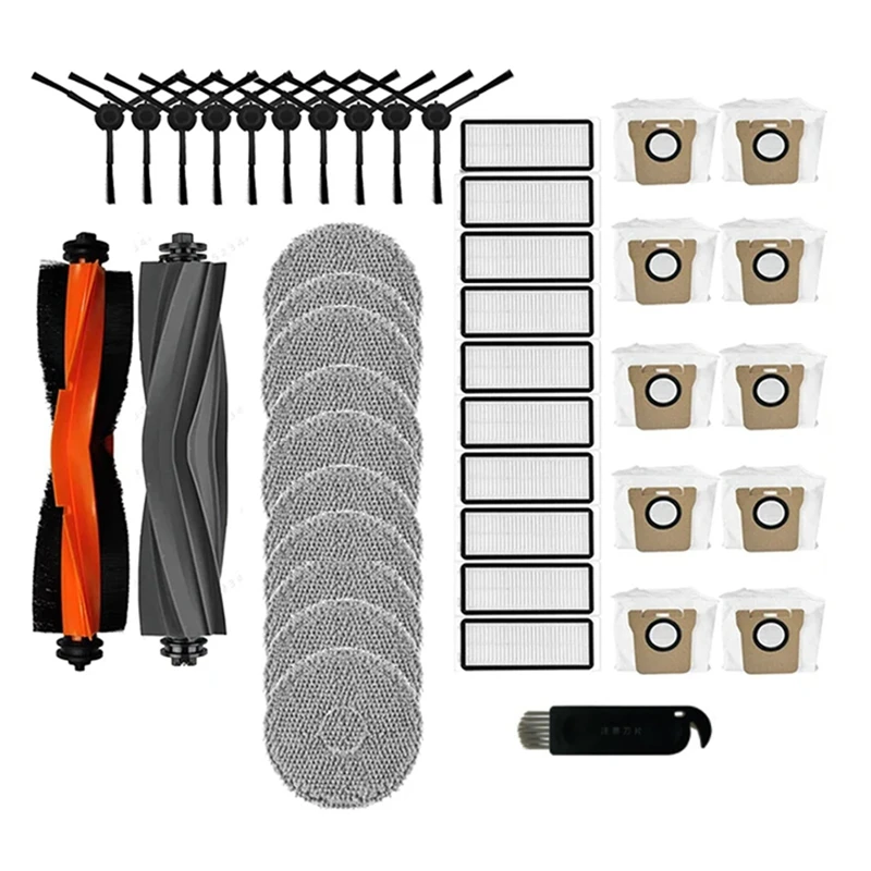 For Dreame L20 Ultra / L30 Ultra / X20 Pro Robot Vacuum Accessories, Includes Main Side Brush, HEPA Filter, Mop Pad, Dust Bag
For Dreame L20 Ultra / L30 Ultra / X20 Pro Robot Vacuum Accessories, Includes Main Side Brush, HEPA Filter, Mop Pad, Dust Bag
