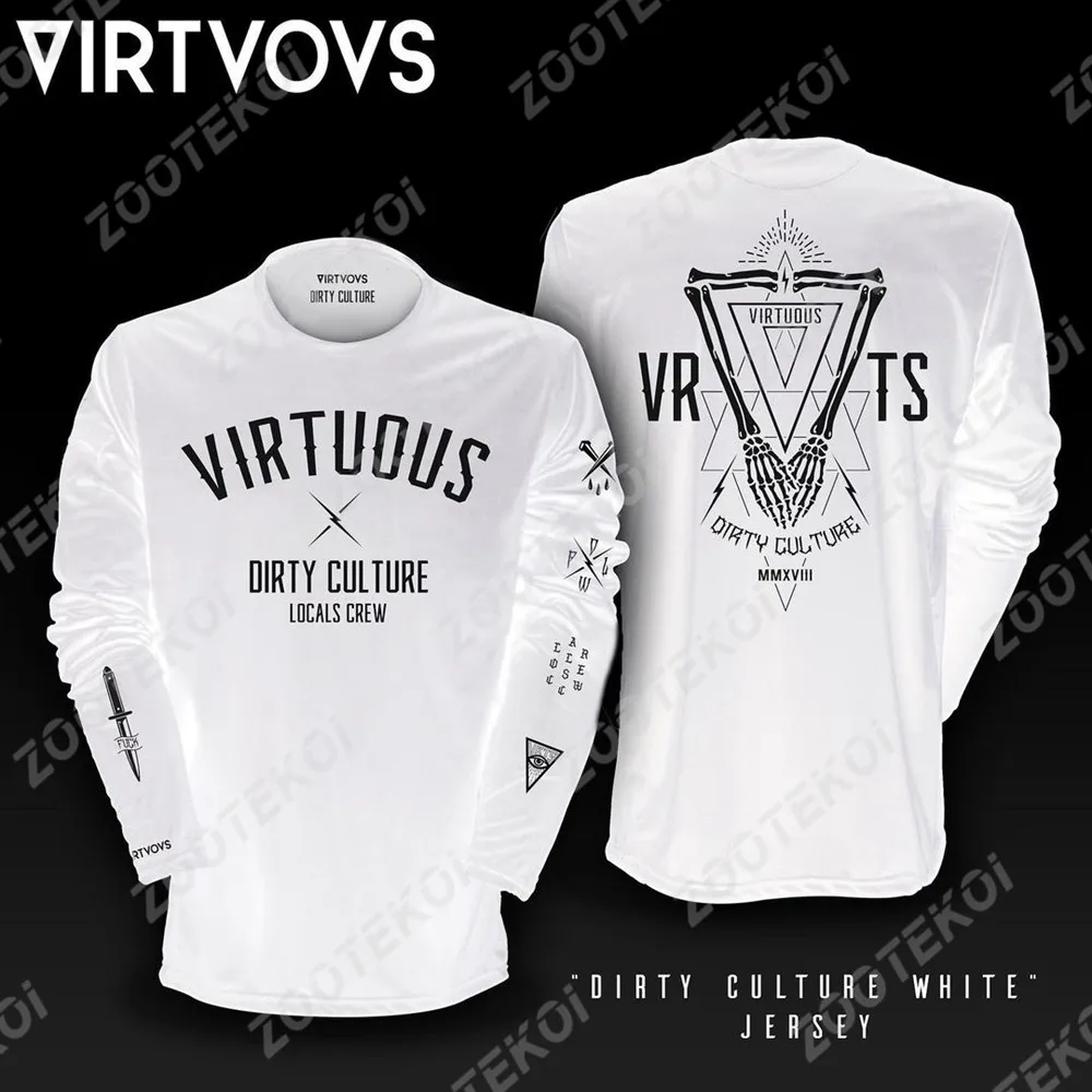 

Virtuous Men Outdoor Adventure Bike Quick Dry Cycling T-Shirt Enduro Motocross Downhill Ride Racing Clothing DH MX Racing Jersey