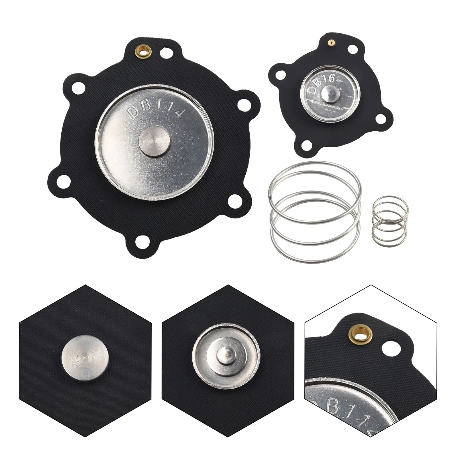 DB114 DB16 Diaphragm Repair Kit For Mecair Pulse Jet Valve VNP214 VNP314 VEM214 High Quality Manufacturing Process
DB114 DB16 Diaphragm Repair Kit For Mecair Pulse Jet Valve VNP214 VNP314 VEM214 High Quality Manufacturing Process