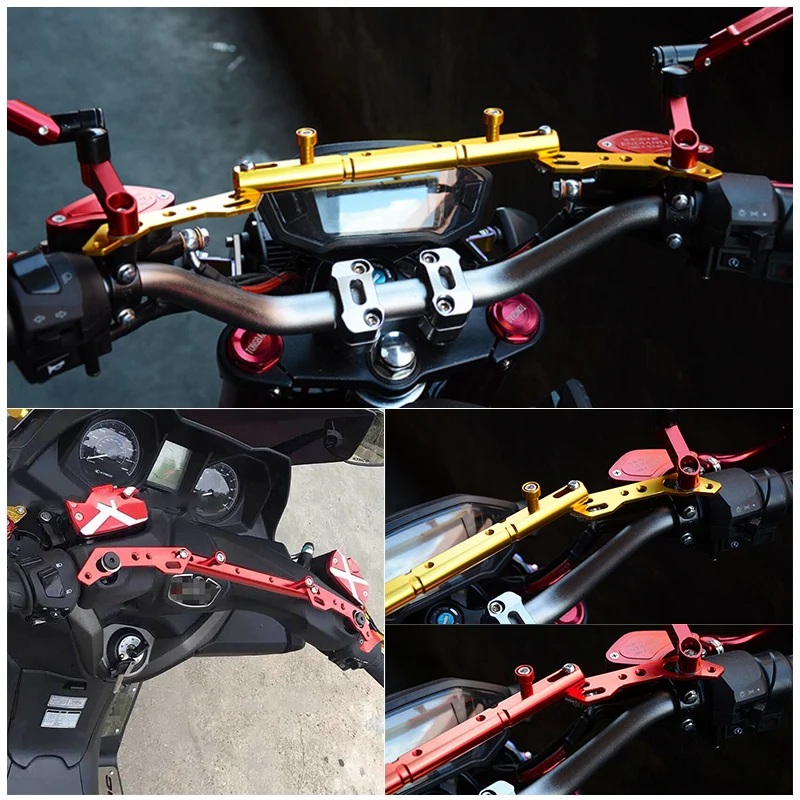 

Motorcycle Strengthen CNC Multifunctional Cross Bar Handlebar Balance Adjustable Lever GPS Phone Holder For YAMAHA XMAX 250 300