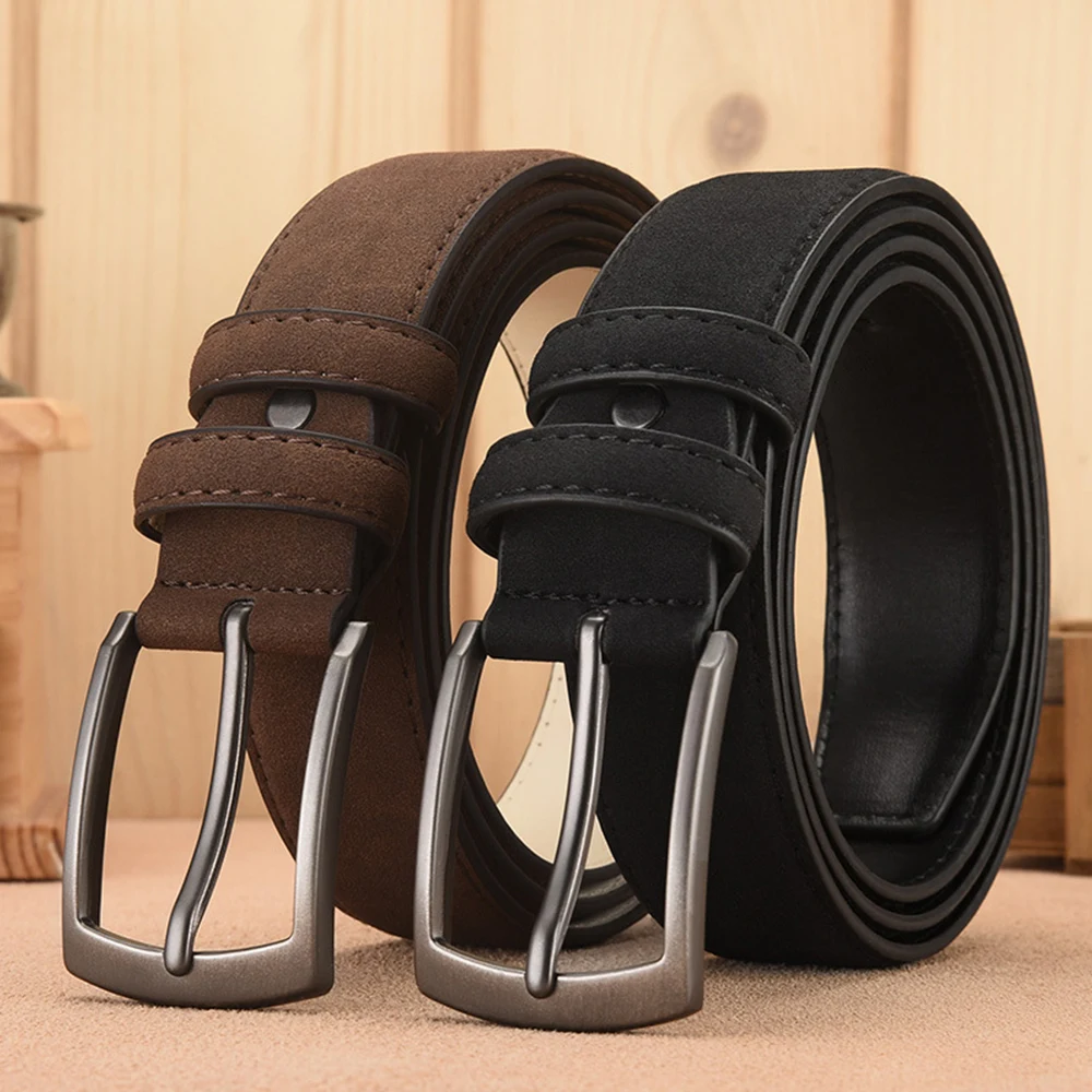 Fashion Adjustable Men's Belt Suede Cow Leather Belt for Jeans Pants Classic Business People Pin Buckle Belt Waistbands
Fashion Adjustable Men's Belt Suede Cow Leather Belt for Jeans Pants Classic Business People Pin Buckle Belt Waistbands
