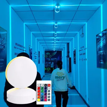 12W Remote LED RGB Window sill Light Corridor Light 360 Degree Ray Door Frame Line Wall Lamp for Hotel Aisle Bar KTV Home Decor