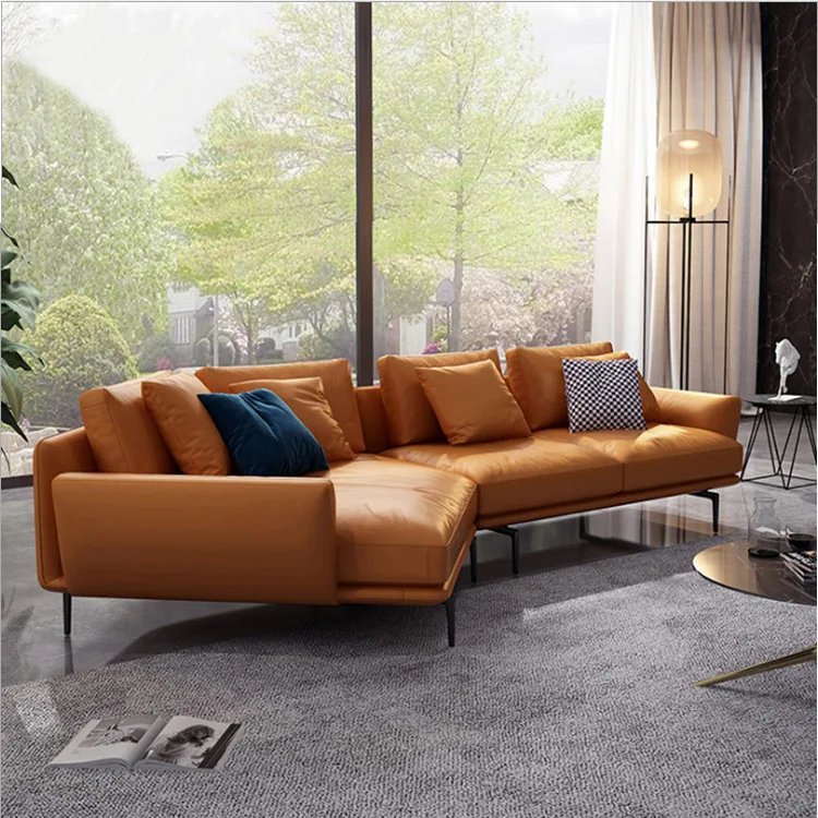 

Italian light luxury sofa minimalist Nordic minimalist creative special-shaped corner imperial concubine position