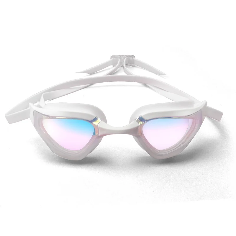

Очки для плавания для мужчин и женщин, противотуманные водонепроницаемые силиконовые регулируемые, с УФ-защитой, для бассейна, очки для дайвинга для взрослых