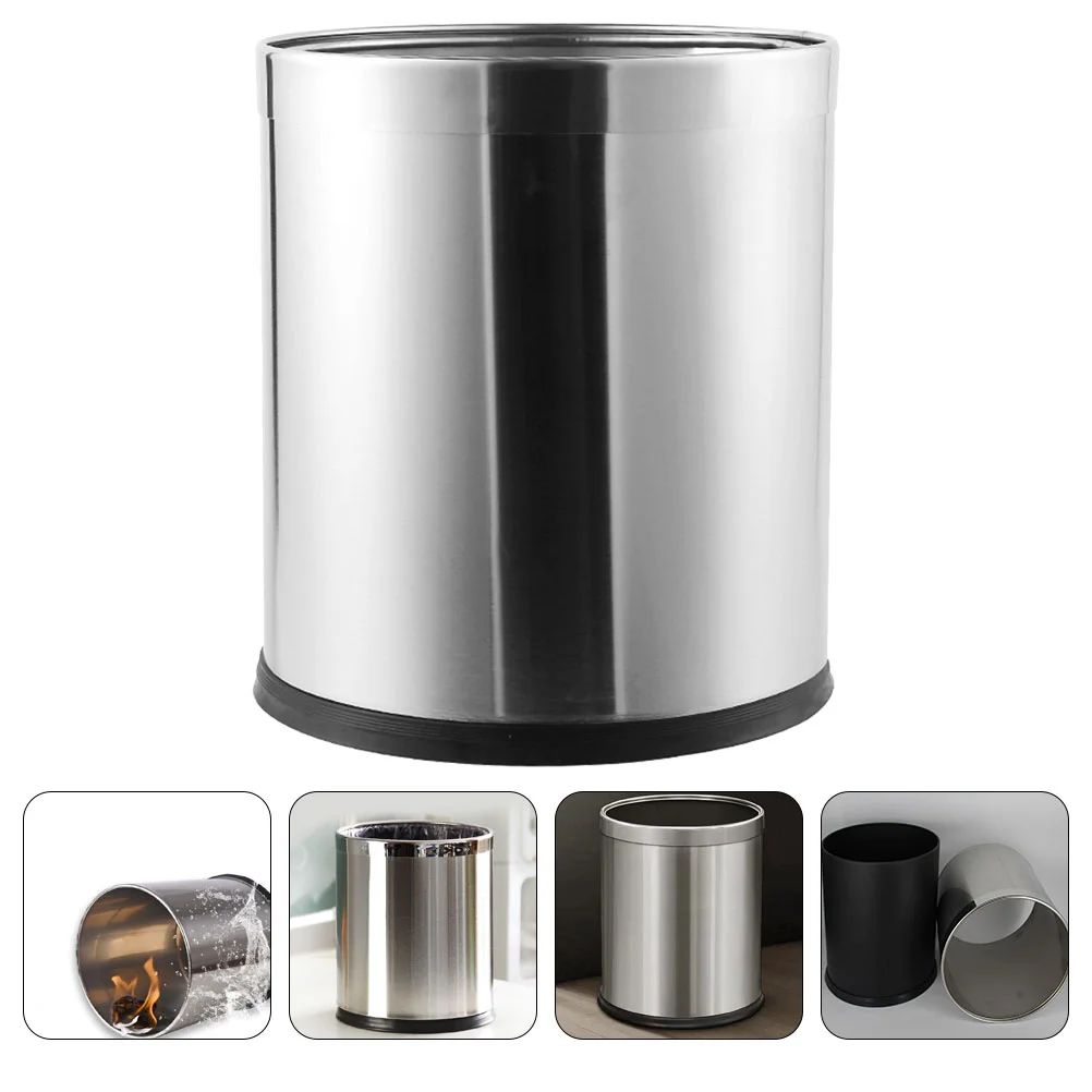 Trash Can for Bedroom Stainless Steel Double Layer 10l Garbage Kitchen Wastebasket
Trash Can for Bedroom Stainless Steel Double Layer 10l Garbage Kitchen Wastebasket