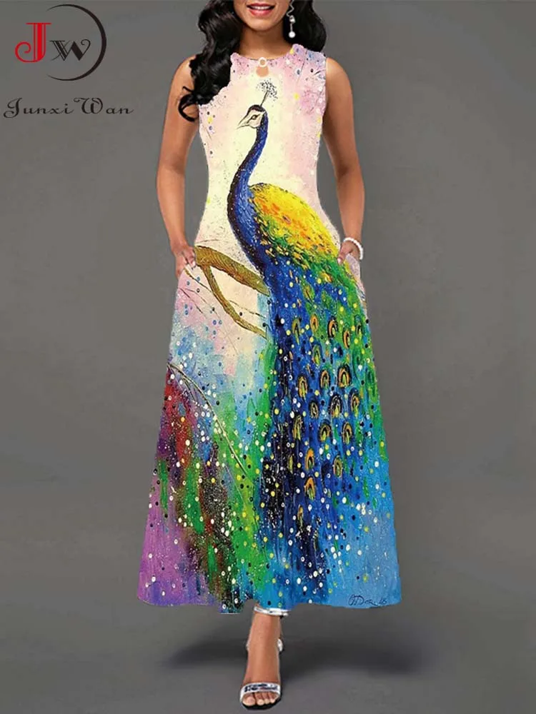 Floral Printed Long Dress Women Summer Casual Loose Sleeveless Beach Maxi Dress Vestidos
Floral Printed Long Dress Women Summer Casual Loose Sleeveless Beach Maxi Dress Vestidos