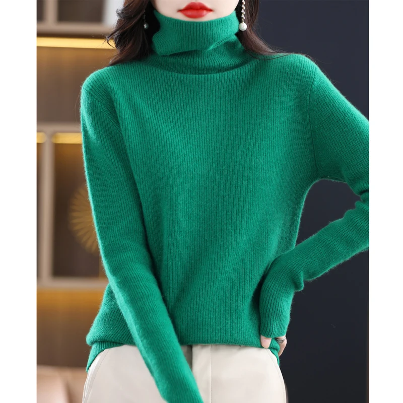 

Женский кашемировый свитер, сезон осень-зима 2024, теплый вязаный кашемировый базовый свитер, модный вязаный пуловер, свитер