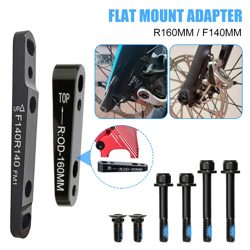 MEIJUN Flat Mount Disc Brake Adapter Road Bike Hydraulic Disc Brake Adapter Reversible F140-160 R160 AluminumAlloy For 140/160mm
MEIJUN Flat Mount Disc Brake Adapter Road Bike Hydraulic Disc Brake Adapter Reversible F140-160 R160 AluminumAlloy For 140/160mm