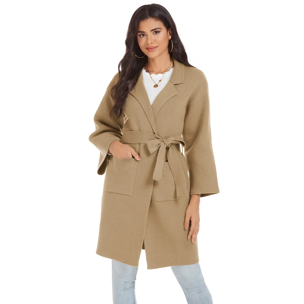 GK Women Lapel Collar Cardigan Dropped Shoulder Above Knee Open Front Sweater Autumn Winter Fashion Outerwear Casual Jackets
GK Women Lapel Collar Cardigan Dropped Shoulder Above Knee Open Front Sweater Autumn Winter Fashion Outerwear Casual Jackets