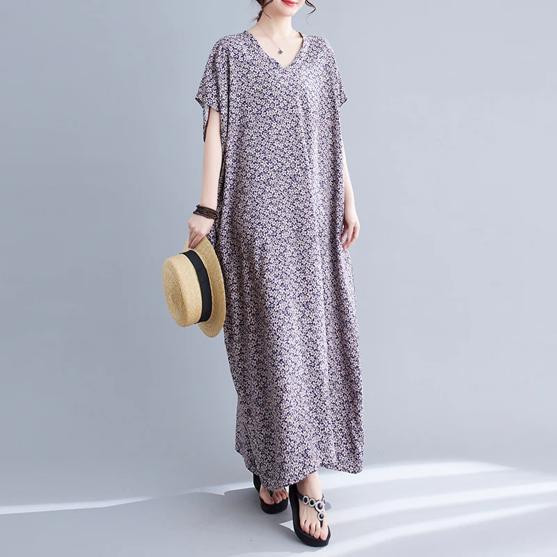 2023 New Arrival Summer Bohemian Style Women Casual Loose Fit Vintage Flower Print Short Sleeve O-neck Ankle-length Dresses V462
2023 New Arrival Summer Bohemian Style Women Casual Loose Fit Vintage Flower Print Short Sleeve O-neck Ankle-length Dresses V462
