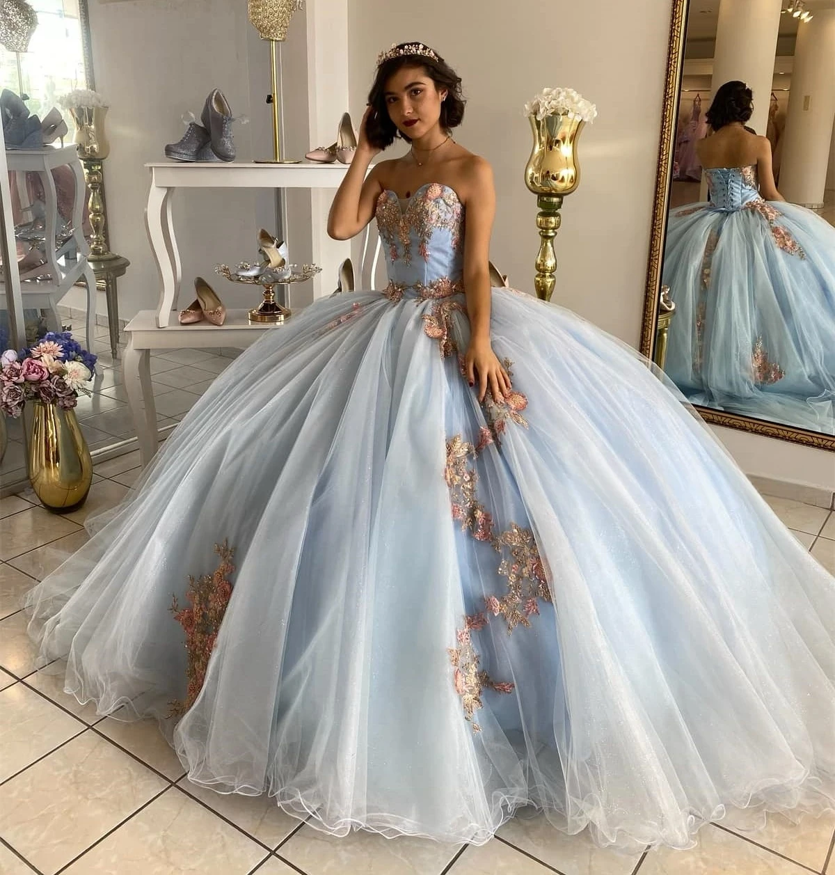 

Цельнокроеное платье принцессы, бальное платье, милое Тюлевое кружевное платье с аппликацией, 16 платьев, 15 лет, на заказ