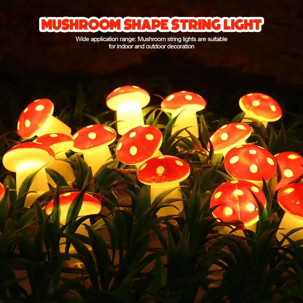 1.5m/3m Mushroom LED Light String USB/Battery Power Fairy Lights Garland for Christmas Holiday Party Wedding Garden Decoration
1.5m/3m Mushroom LED Light String USB/Battery Power Fairy Lights Garland for Christmas Holiday Party Wedding Garden Decoration