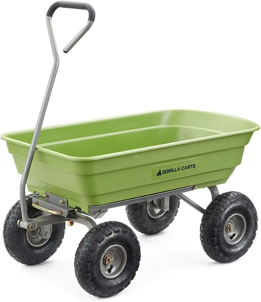 600 Pound Capacity Heavy Duty Poly Yard Garden Steel Quick Dump Utility Wheelbarrow Wagon Trolley Cart with Straight Pull Handle
600 Pound Capacity Heavy Duty Poly Yard Garden Steel Quick Dump Utility Wheelbarrow Wagon Trolley Cart with Straight Pull Handle