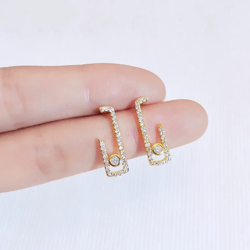 100% 14K Gold Diamond Earring Females Aros Mujer Oreja Geometric 14K Yellow Gold Orecchini Diamond Drop Earring Women Jewelry
100% 14K Gold Diamond Earring Females Aros Mujer Oreja Geometric 14K Yellow Gold Orecchini Diamond Drop Earring Women Jewelry