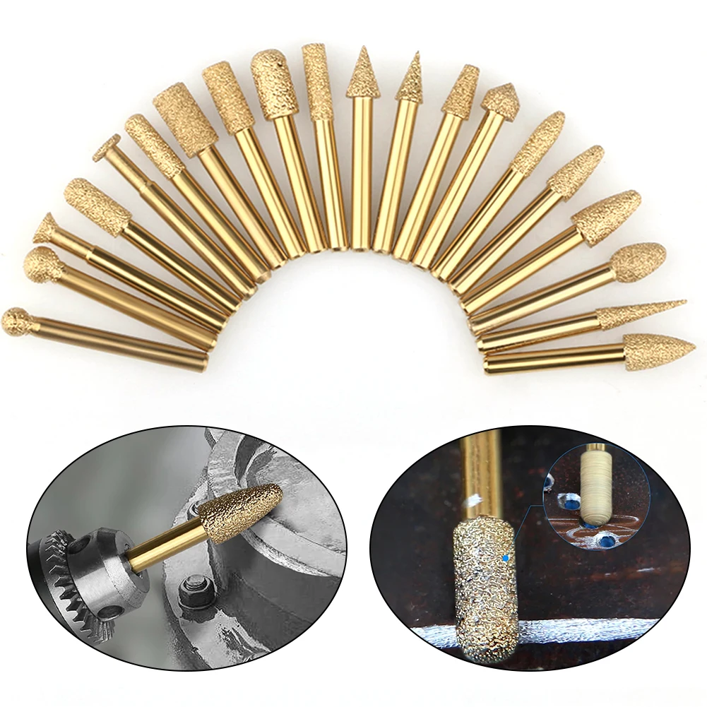 6mm Shank Diamond Burr Head Vacuum Brazed Diamond Burr Head Grinding Rotary File For Stone Steel Cast Iron Abrasive Tools
6mm Shank Diamond Burr Head Vacuum Brazed Diamond Burr Head Grinding Rotary File For Stone Steel Cast Iron Abrasive Tools