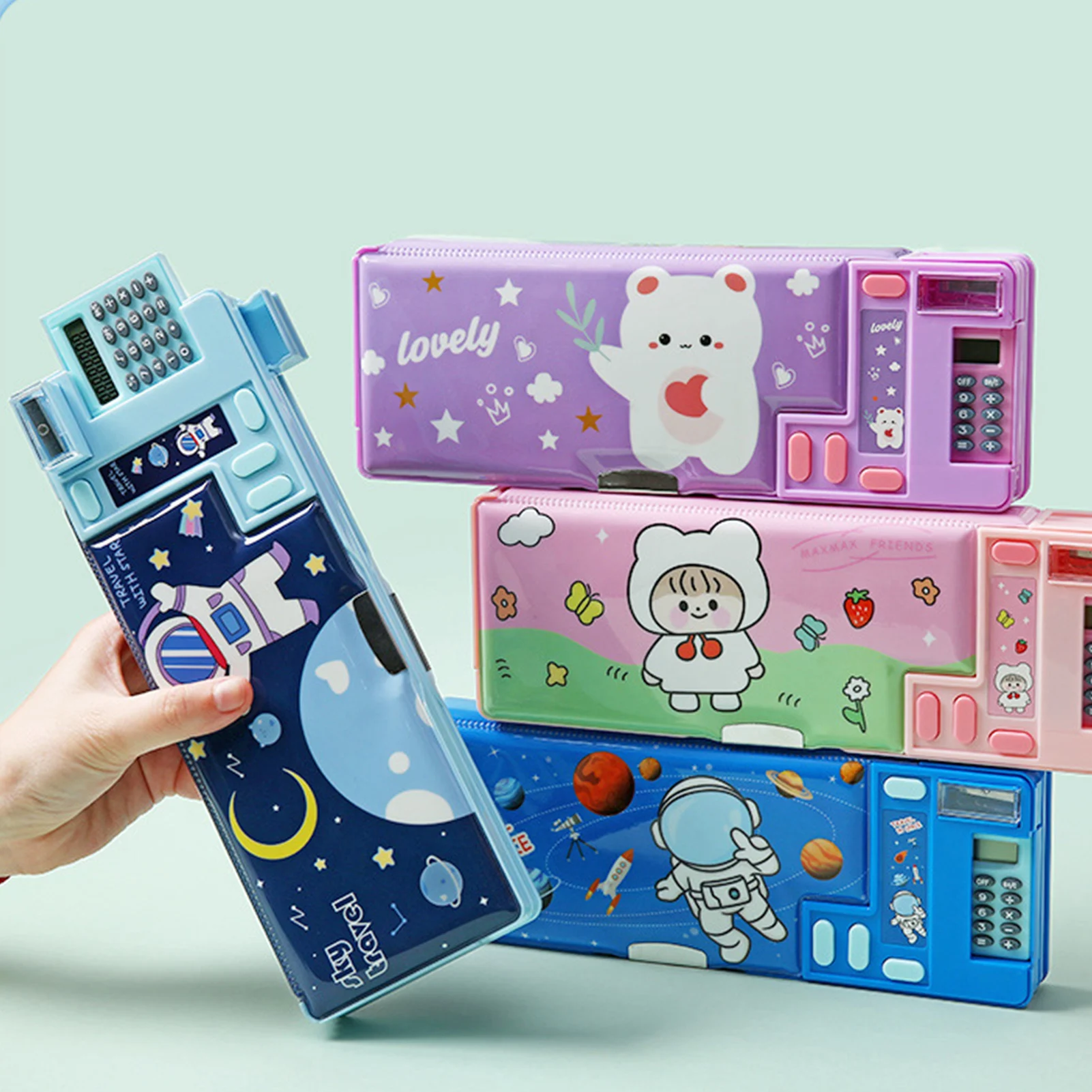 Plastic Stationery Organizer Box Unicorn Bear Astronaut Stationery Pencil Case School Gifts for Kids Teens Supplies
Plastic Stationery Organizer Box Unicorn Bear Astronaut Stationery Pencil Case School Gifts for Kids Teens Supplies