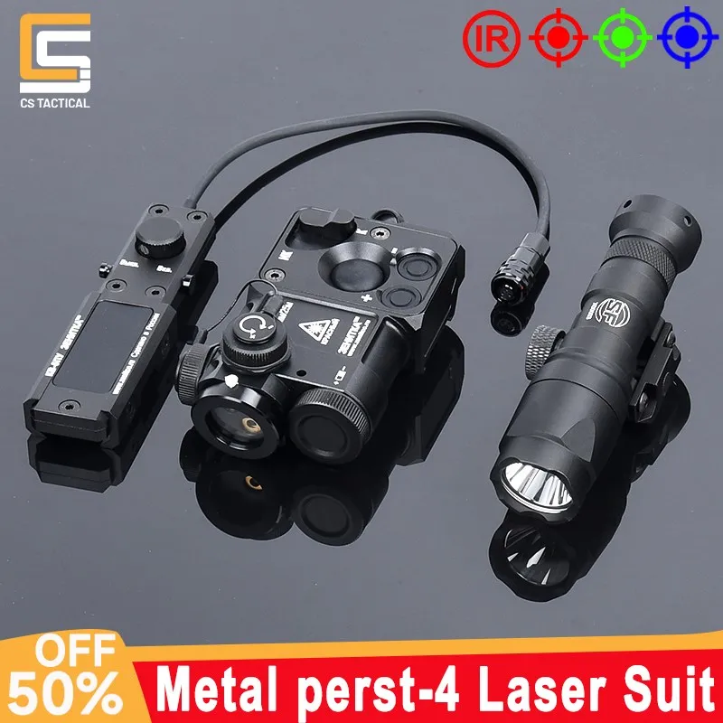 

WADSN Tactical Airsoft Strobe Perst-4 Red Green Blue IR Laser Pointer Surefir M600DF M300A Flashlight Hunting Weapon Accessory