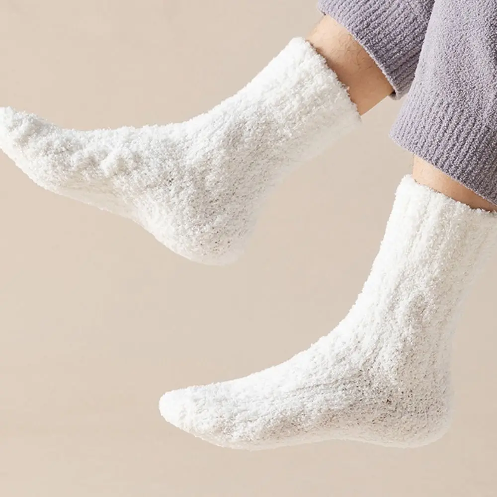 

Повседневные милые утепленные мягкие японские теплые коралловые бархатные носки средней длины в стиле Харадзюку Чулочные изделия мужские носки