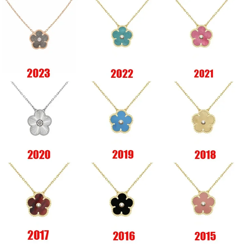 

2023 new van four-leaf clover holiday pendant limited edition necklace French fashion style brand Alhambra Stones with LOGO