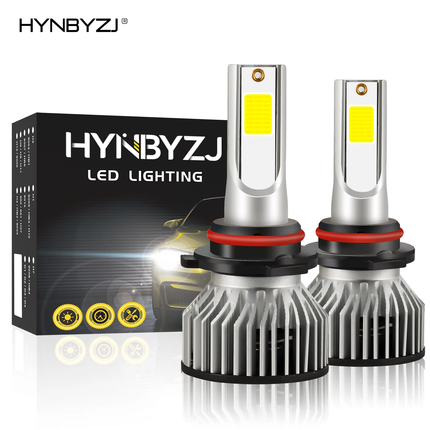 

2PCS H1 H7 LED Headlights For Cars Bulbs 12V White 6000K COB H1 H11 H9 H8 H13 HB3 9005 HB4 9006 Mini Fog Lights Headlamps Lamps