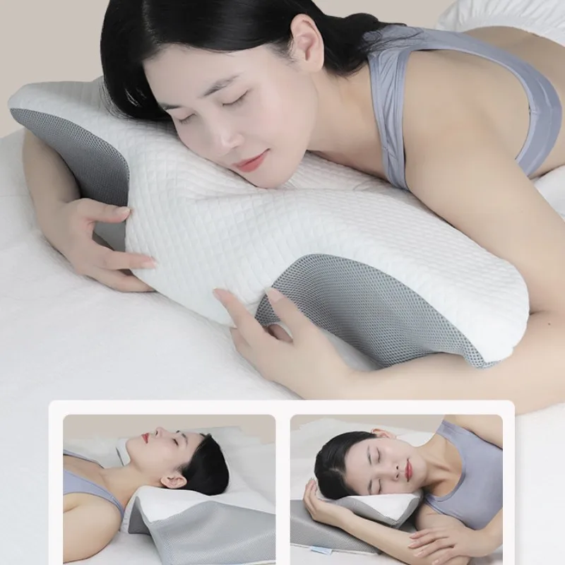 

Ортопедическая подушка для сна, подушка в форме бабочки с эффектом памяти, для спящего сна, с функцией облегчения боли в шеи, эргономичная, с эффектом памяти