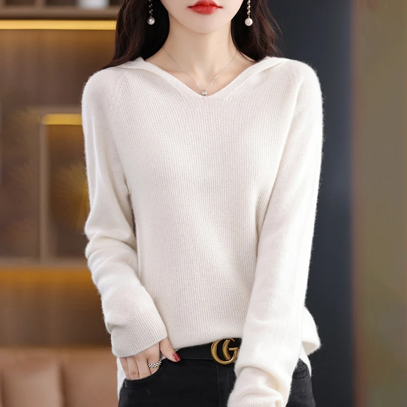 Women's Hooded Sweater New Spring And Autumn Long Sleeved Fashion Casual Versatile Sweater Knitted Wool Hooded Collar Pullover
Women's Hooded Sweater New Spring And Autumn Long Sleeved Fashion Casual Versatile Sweater Knitted Wool Hooded Collar Pullover