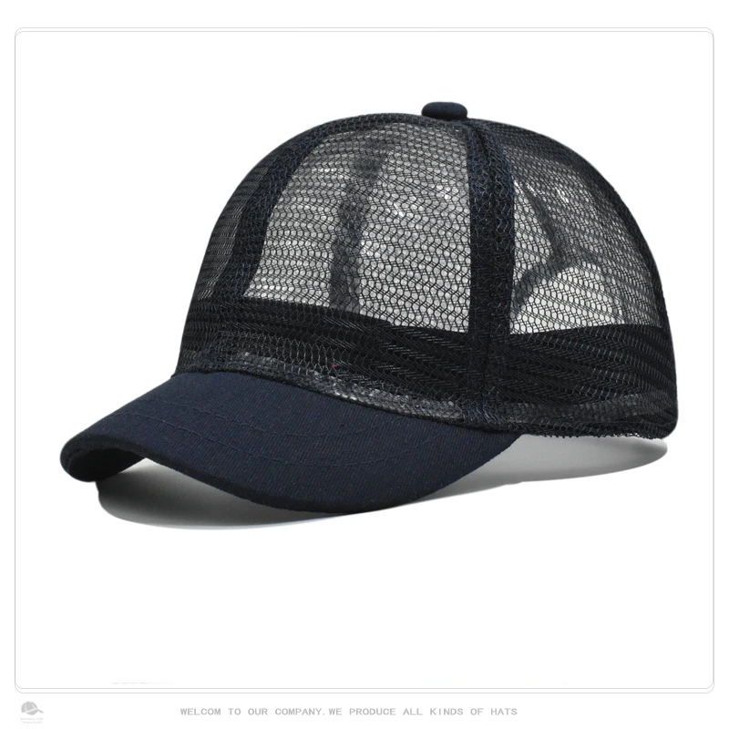 

Big Head Full Mesh Hat Men Women Skeleton Simple Mesh Duck Tongue Cap Sunscreen Breathable Sun Hat Short Brim Baseball Cap