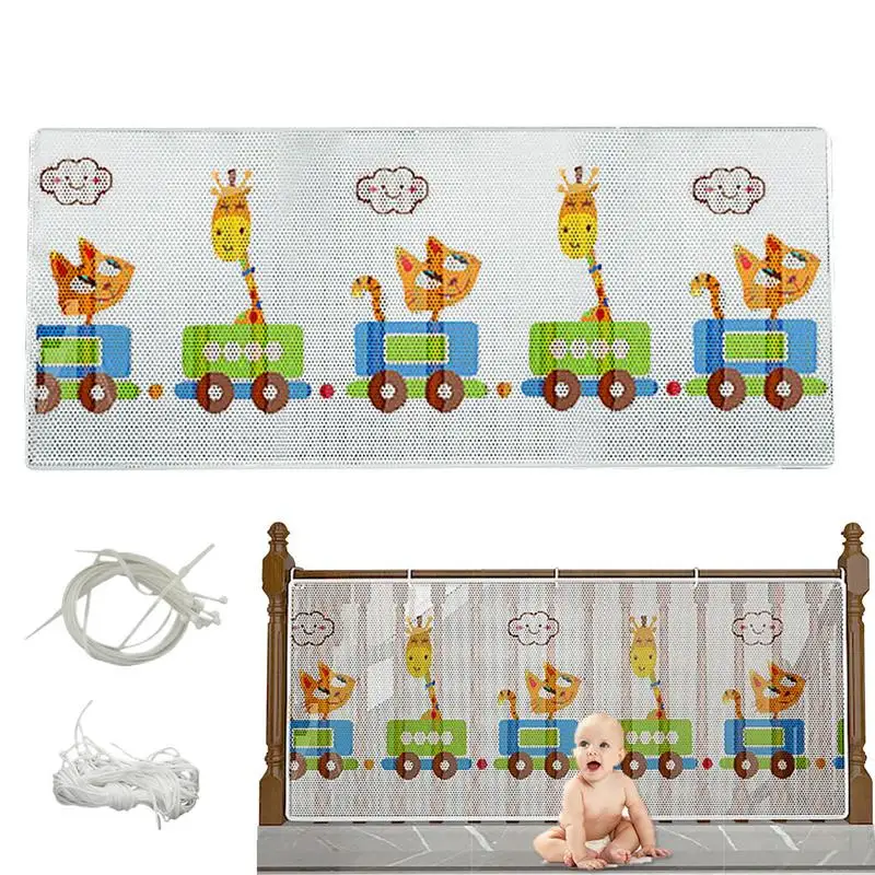 

Baby Gates For Stairs Kids Safety Door Child Stair Barrier Safe Rail Balcony Stair Protection Net Fence Dog Gate & Rope For Baby