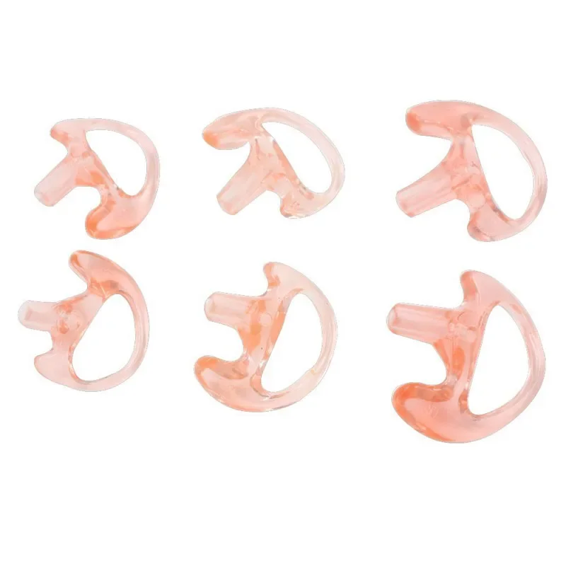 

3 Pair Pink Soft Silicone Earmold Earbud for Universal Walkie Talkie Radio Air Acoustic Coil Tube Earpiece Headphone S/M/L Size