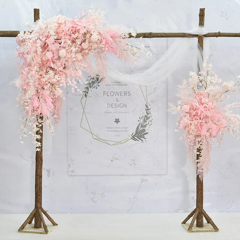 

luxury artificial flower row arrangement decor for party wedding arch backdrop Road cited flower rose peony hydrangea mix