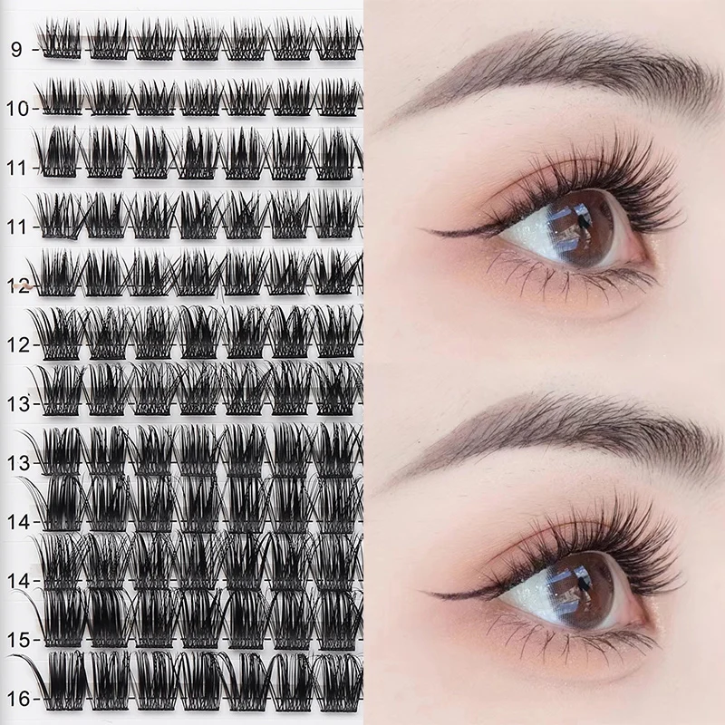 

Cluster Lashes 3D Fluffy Lashes Thick False Eyelash Extension Wispy Individual Lashes Segmented Eyelash Extension Makeup