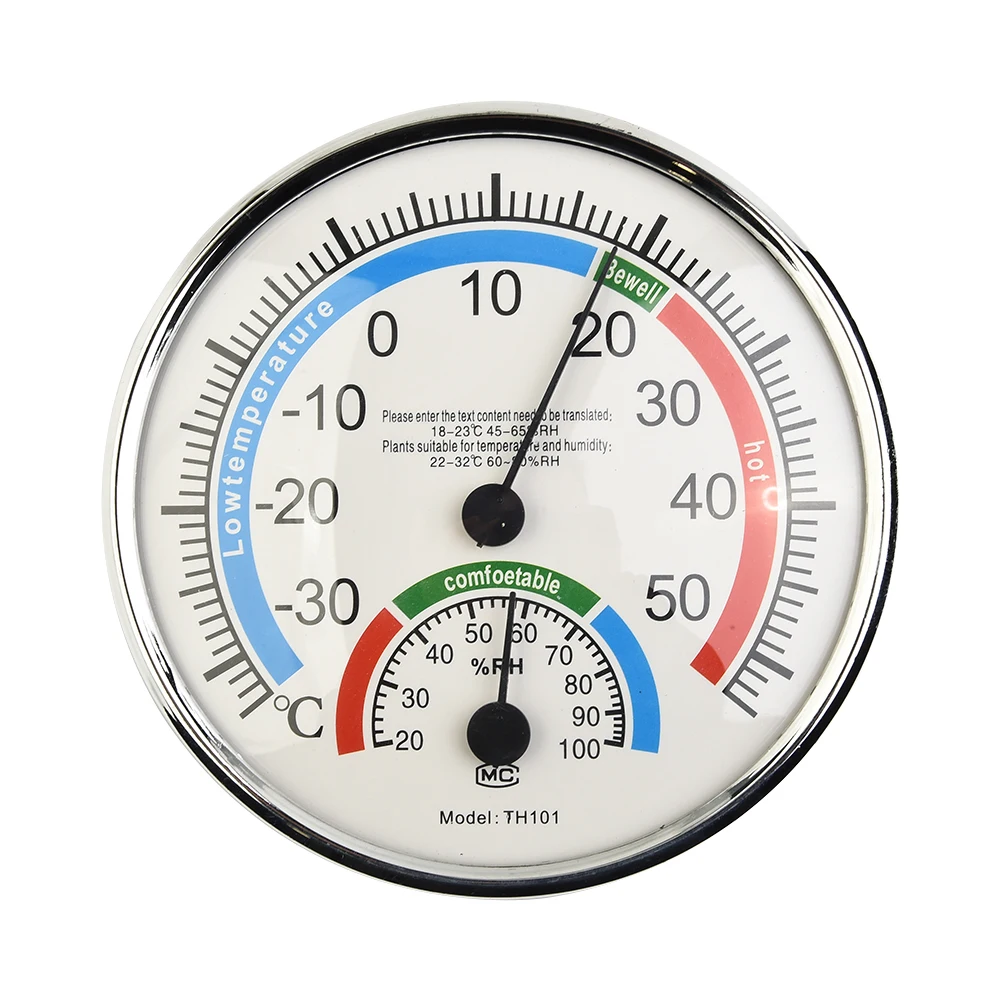 Household Thermometer Hygrometer Thermo Analogue Humidity Room Climate Control Inside Thermo-hygrometer -30-50 ° Diameter 13cm
Household Thermometer Hygrometer Thermo Analogue Humidity Room Climate Control Inside Thermo-hygrometer -30-50 ° Diameter 13cm