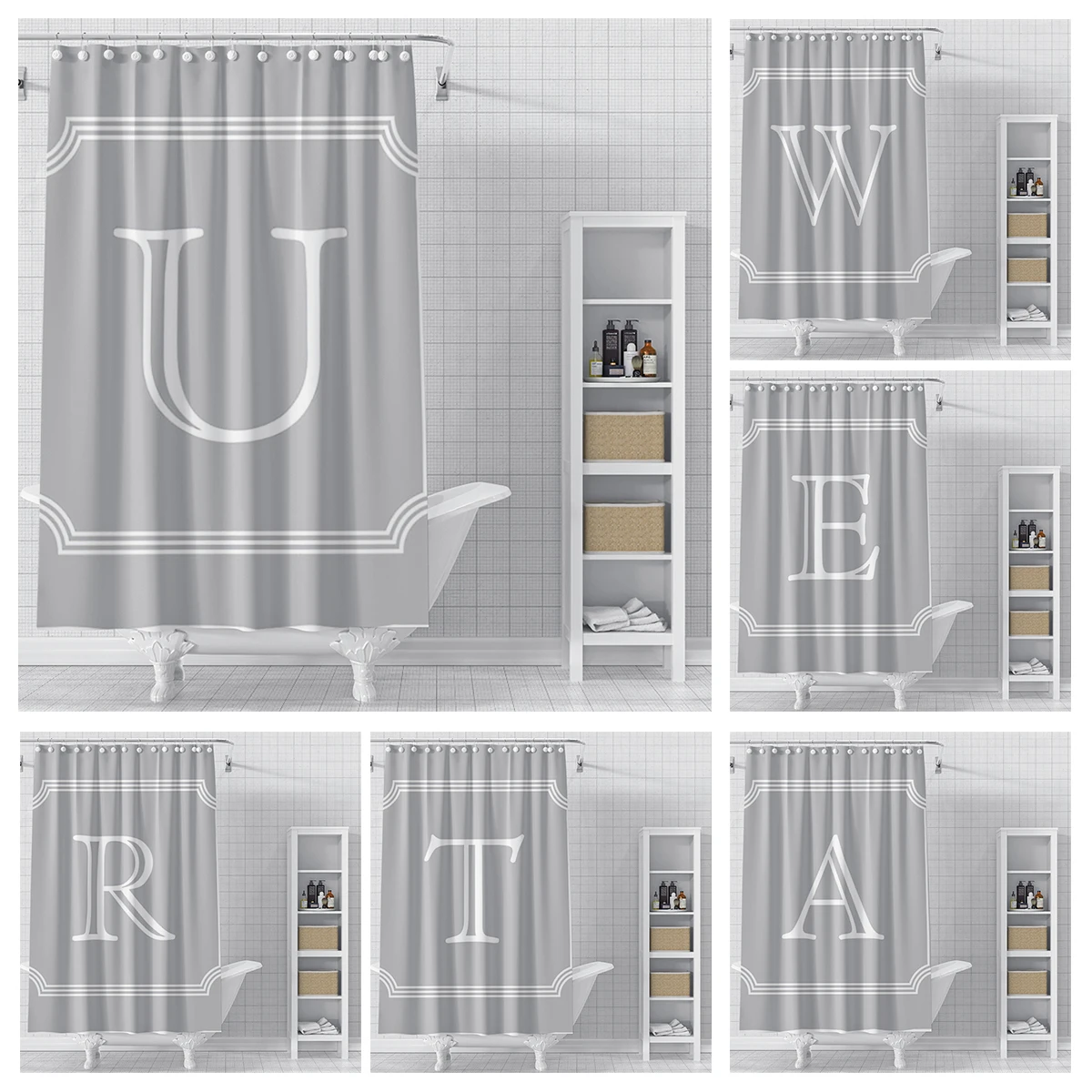 

Home decor 26 letter shower curtains for bathroom waterproof fabric bathroom Curtains modern shower curtain 180x200 240x200