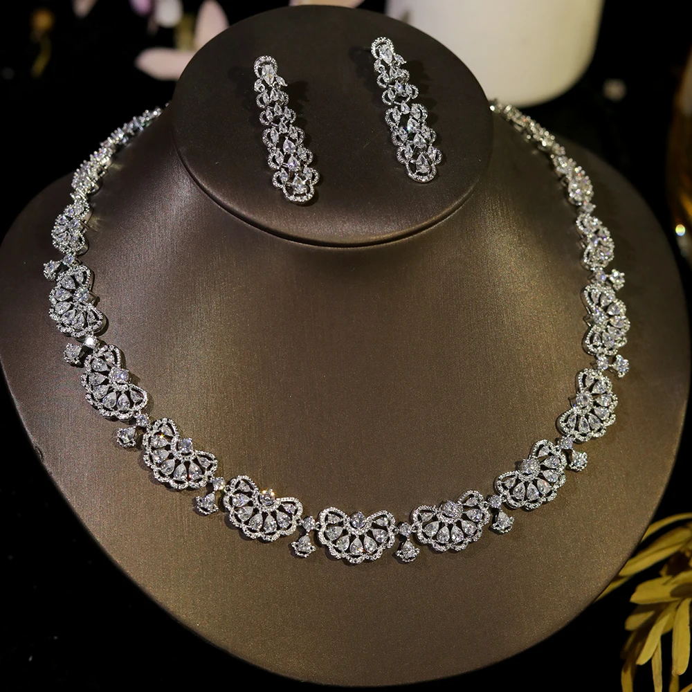 New Design Nigeria 2pcs Bridal Zirconia Jewelry Sets For Women Party, Luxury Dubai Wedding CZ Necklaces Accessory Girl Gift 2 Mallzona S64811b3a8d41465d95ae8d0bf55eccd3e New Design Nigeria 2pcs Bridal Zirconia Jewelry Sets For Women Party, Luxury Dubai Wedding CZ Necklaces Accessory Girl Gift Mallzona
